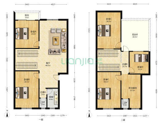 仁寿大道一段222号 6室1厅2卫 180平方