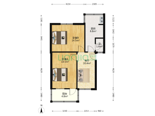 三墩街269号 2室1厅1卫 65平方