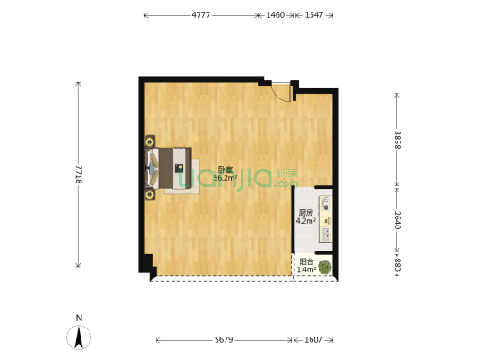 鹭辉大厦 1室0厅0卫 88平方