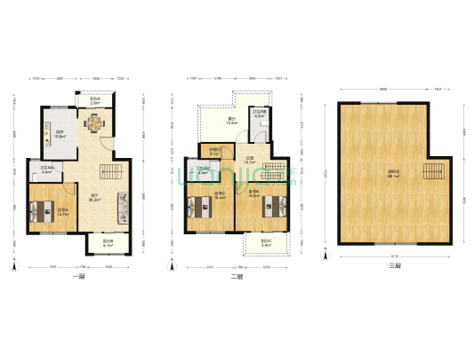 城开御园一期 3室1厅3卫 158平方