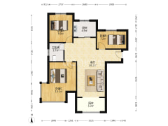 店长推荐 诚心出售 南北三居 价格可议-涿州K2狮子城北区户型图