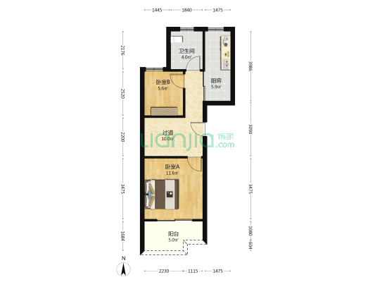 普福家园南区 2室0厅1卫 62平方