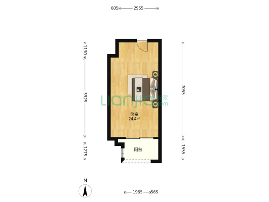 中创商业中心 1室0厅0卫 41平方
