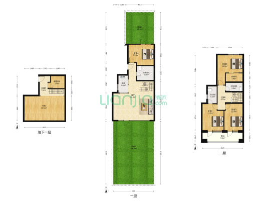 翡翠四季B区 5室1厅3卫 95平方