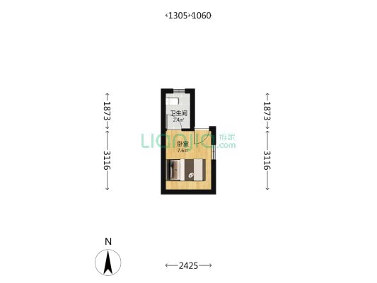 法院恢复楼 1室0厅1卫 39平方