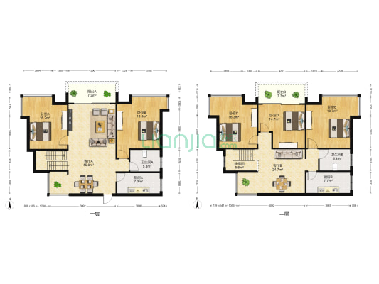 西乡塘区交通基建管理局安吉小区 5室2厅2卫 230平方