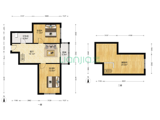 泰合苑 2室1厅1卫 70平方
