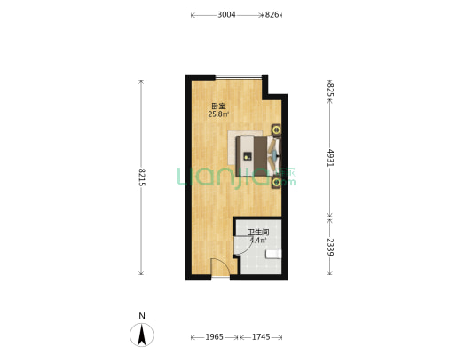 高淳宝龙广场 1室0厅1卫 43平方