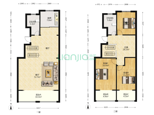 美林御苑 3室1厅2卫 193平方
