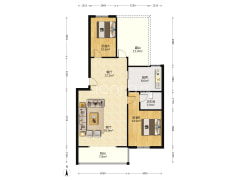 高新区燕赵花园南北通透带阁楼带露台-涿州燕赵花园户型图