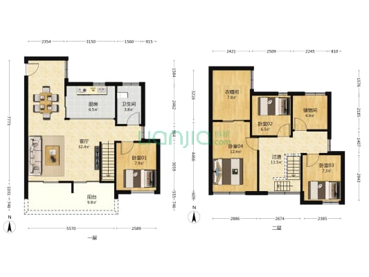时代星居 4室1厅1卫 97平方