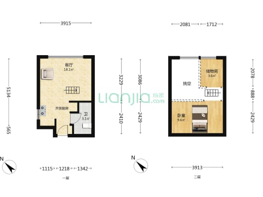 仁恒前海梦公园 1室1厅1卫 37平方