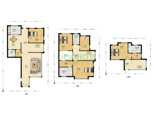 森林别墅 5室2厅4卫 257平方