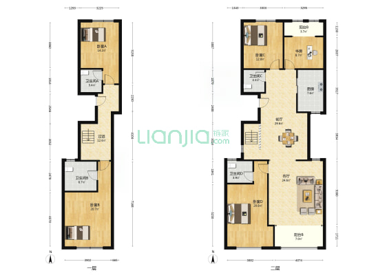 雅居乐御宾府 5室2厅4卫 185平方