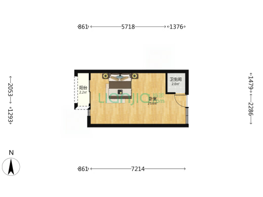 绿地未来城青年家园 1室0厅1卫 41平方