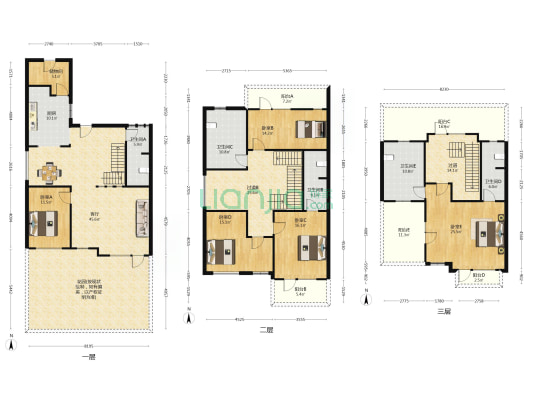 洞林湖新田城别墅区E区 5室1厅5卫 277平方