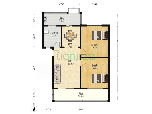 西陈庄前街13号 2室2厅1卫 80平方