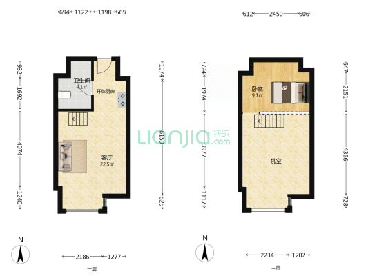 西溪美岸 1室1厅1卫 44平方