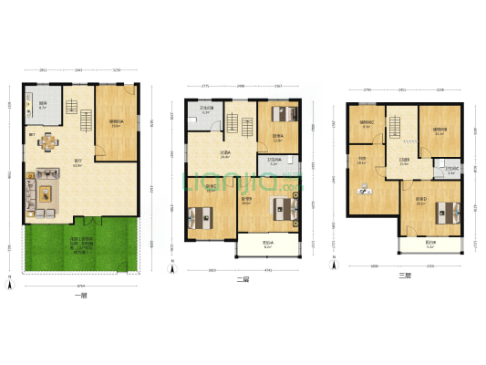 锦城别墅 5室1厅3卫 248平方