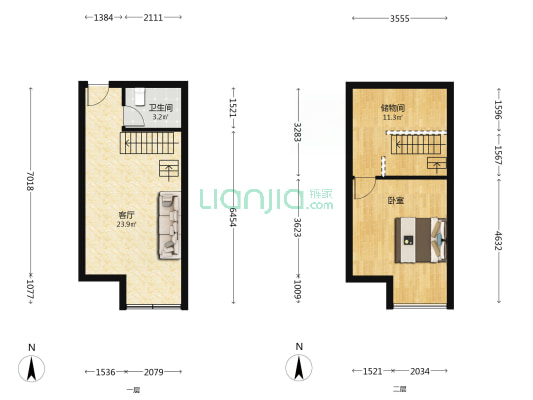 大宏城市广场 1室1厅1卫 37平方