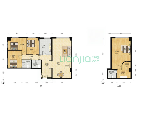 上东公园里 4室1厅3卫 215平方