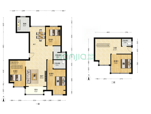亚星上湖嘉园 4室1厅3卫 137平方