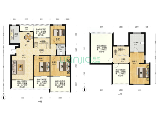 绿地香湖湾6号院 4室1厅2卫 149平方