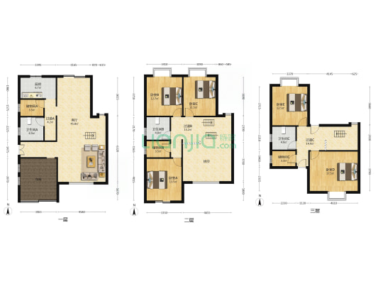 黎园别墅 5室1厅3卫 235平方