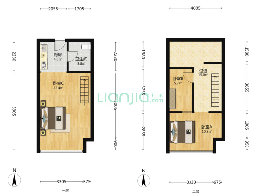 长郡旁牛津街 3室0厅1卫 49平方