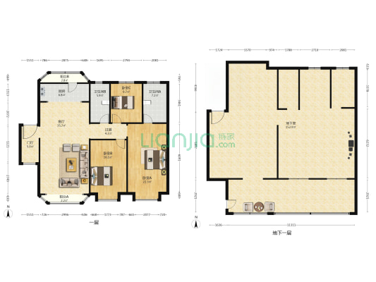 天房樾梅江 3室1厅2卫 150平方
