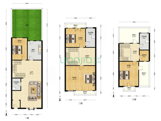 贻成红墅郡 4室1厅3卫 245平方