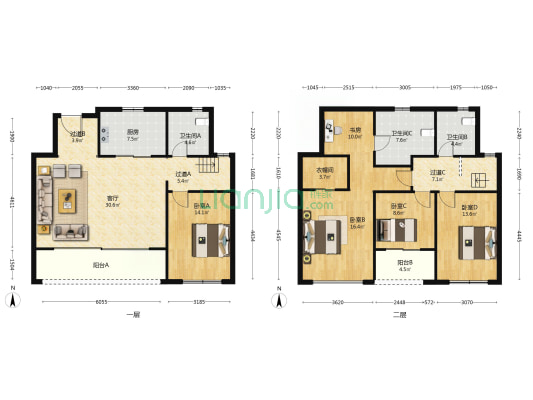 琴臻雅院 5室1厅3卫 186平方