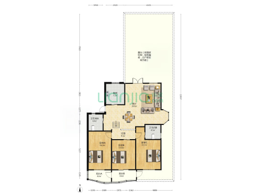 名苑公寓 3室1厅2卫 131平方