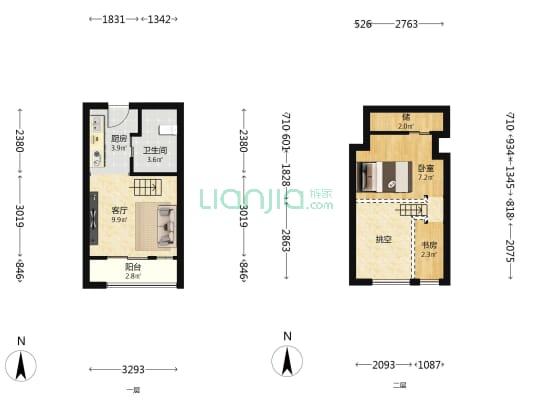 碧桂园凤凰国际智谷 2室1厅1卫 32平方