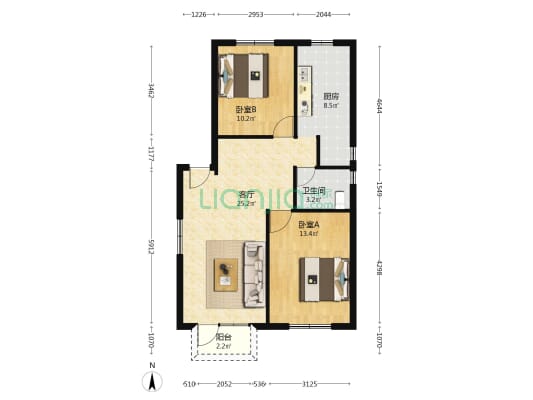 文锦花园 2室1厅1卫 100平方