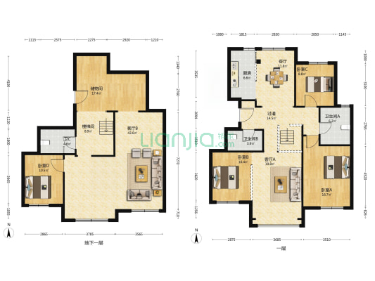祥和家园(蓟州) 4室3厅3卫 125平方
