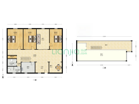 东风里一段 3室2厅2卫 55平方