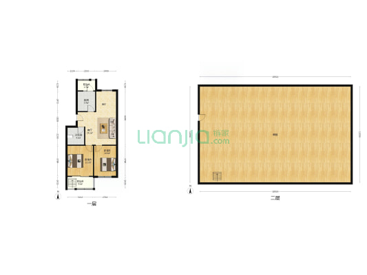 金山园 2室1厅1卫 78平方