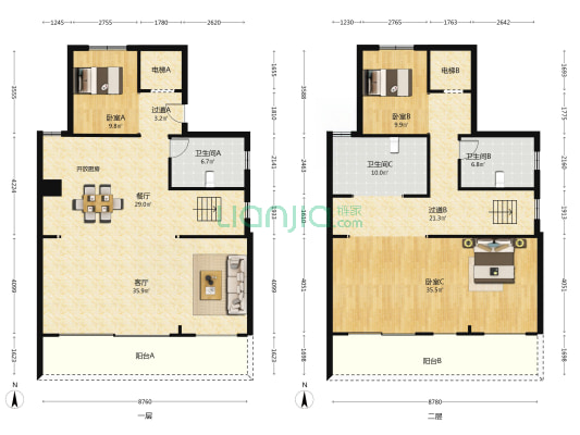 青岛小镇云台 3室2厅3卫 239平方
