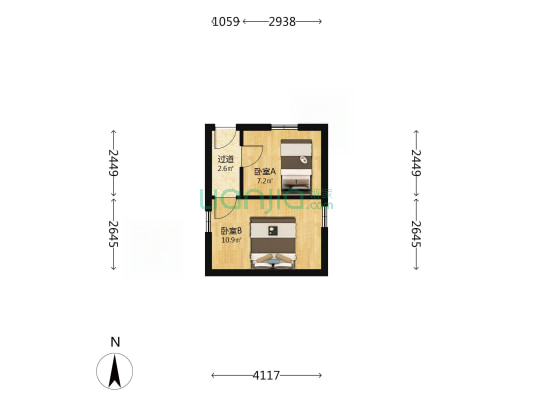 顺城巷 2室0厅0卫 26平方