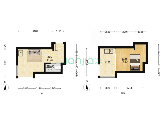 恒大金沙滩C地块 1室1厅1卫 25平方