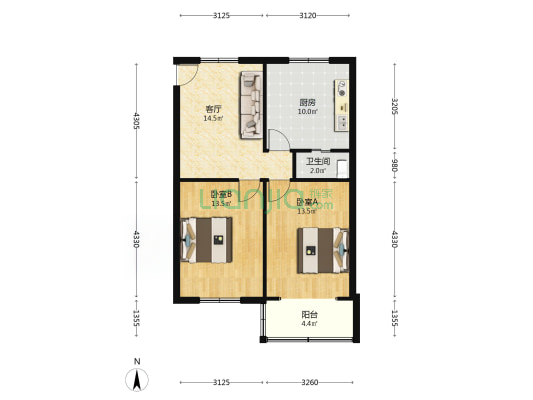 马塍路20号 2室1厅1卫 71平方