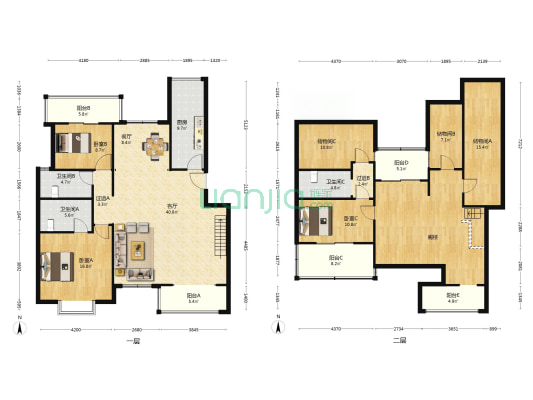 泰和庄园 3室2厅3卫 133平方