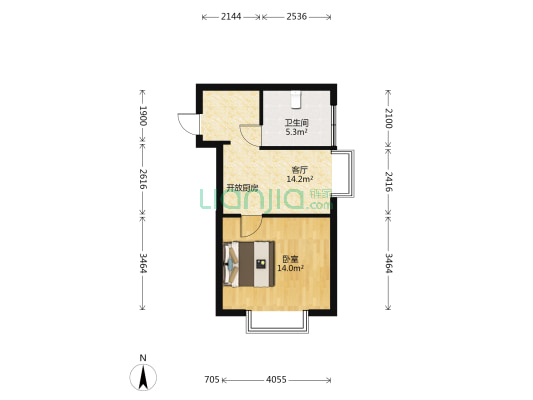 长庚老年公寓 1室1厅1卫 61平方
