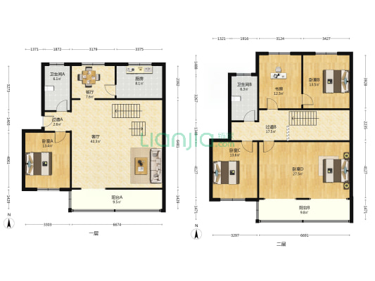 财政局家属院 5室2厅2卫 215平方