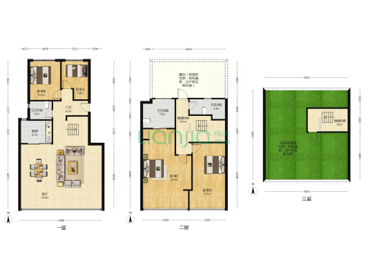 锦江九章 4室1厅3卫 188平方
