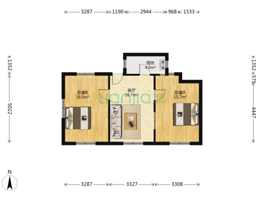 文殊寺街 2室1厅0卫 65平方