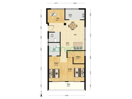 春和锦庐 3室1厅2卫 129平方