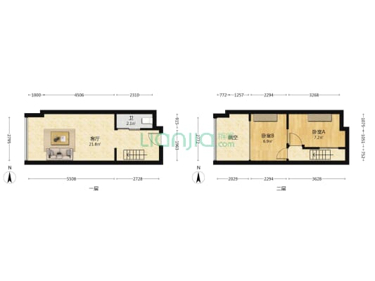 佳兆业御璟佳园广场 2室1厅1卫 37平方