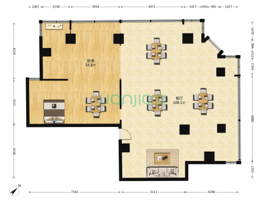 中原大厦 1室1厅0卫 208平方